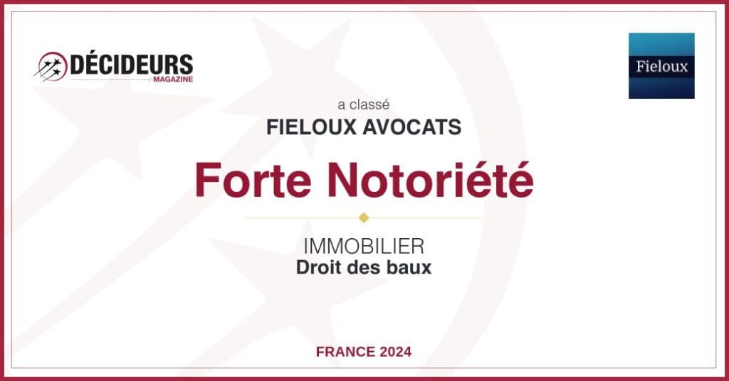 Fieloux forte notoriete Droitdesbaux